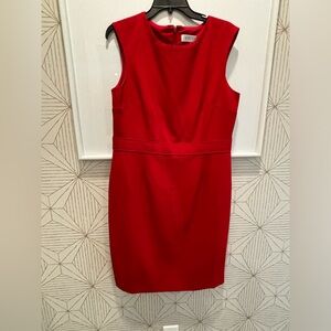 Red Kasper Sheath Dress